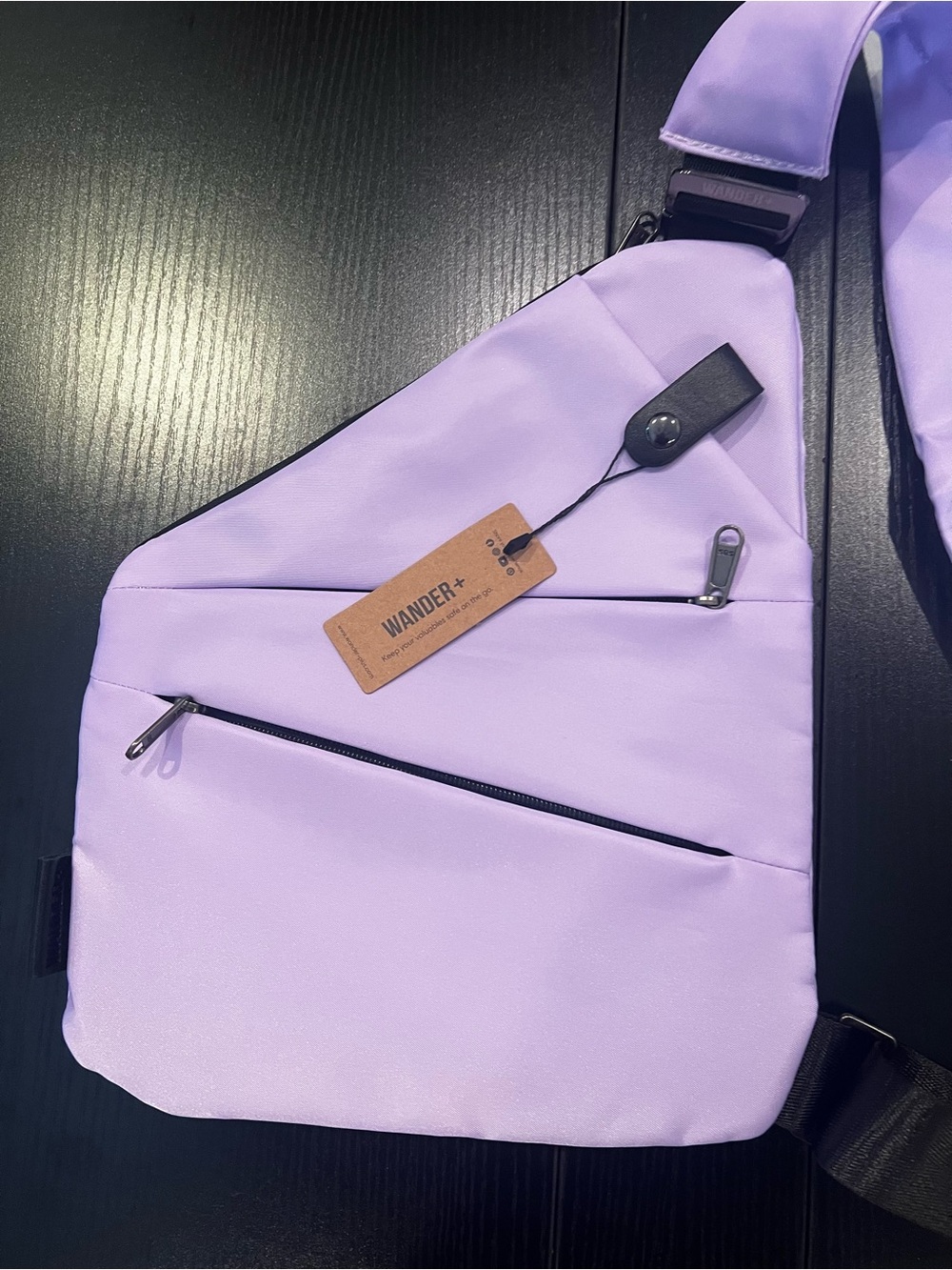 Wander Lavender Crossbody Sling Bag for Men - Picture 2 of 3
